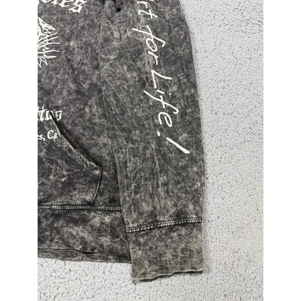 Ed Hardy Hoodie Mens Small Gray Los Angeles Tiger Graphic Tattoo Fleece Pullover - Picture 2 of 8